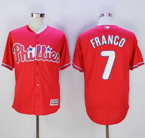 Philadelphia Phillies #7 Maikel Franco Red New Cool Base Stitched Baseball Jersey,We sell and wholesale Philadelphia Phillies #7 Maikel Franco Red New Cool Base Stitched Baseball Jersey on line form chian!